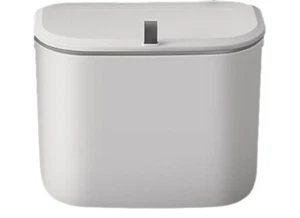 Trash Can Wall Mounted Hanging Trash Bin With Lid Waterproof Rubbish Bin - Picture 1 of 4