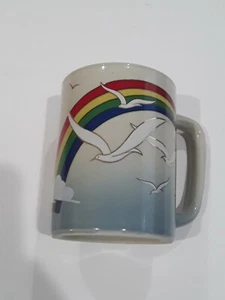 Vintage OTAGIRI Rainbow seagulls coffee cup mug - Picture 1 of 5