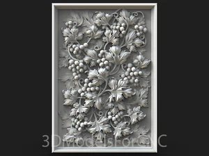 3D Model STL File for CNC Router Laser & 3D Printer Grapes 1 - Picture 1 of 1