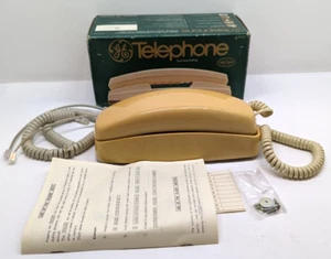 Vintage 1990 GE General Electric 2-9105 Corded Phone Beige W/ Box, Manual - Picture 1 of 24