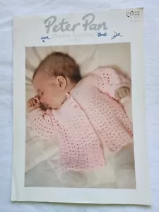 Peter Pan Crochet Pattern P1022 - Babies Pretty Matinee Coat - VGC - Picture 1 of 2