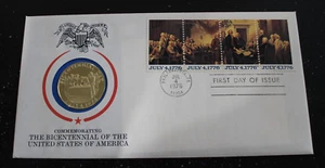 USA BICENTENNIAL SILVER PROOF INDEPENDENCE FDC PROOF MEDAL COIN COVER - Bild 1 von 2