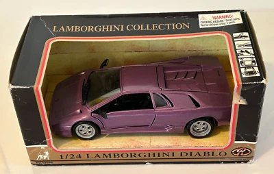 Motor Max Redbox Lamborghini Diablo Diecast Model Car Purple 1:24 Scale - Image 1 of 4