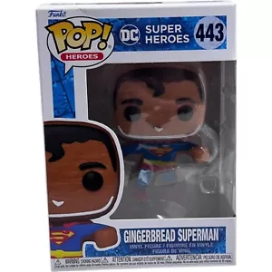 Funko Pop Heroes DC Super Heroes #443 Gingerbread Superman Vinyl Figure - Picture 1 of 7