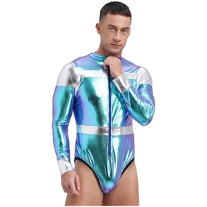 Mens Leotard Cosplay Bodysuit Dress-up Jumpsuit Raves Party Clubwear Halloween - Picture 1 of 23