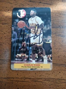 Charlie Ward FSU basketball 1994 Concession Card Autographed (VERY Rare) - Picture 1 of 2