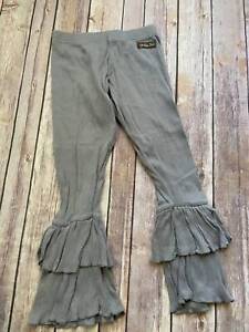 Matilda Jane sz 6 Secret Fields Layered Ash Ribbed gray leggings B11