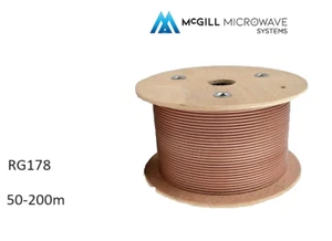 RG178 Koaxialkabel verlustarm 50 Ohm Koax versilbert Kupfer RF - Bild 1 von 5