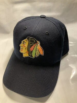 Vintage 90s Chicago Blackhawks Sports Specialties Hat Wool 7 1/8 - Image 1 of 4