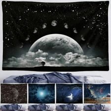 Black and White Moon Tapestry Home Deco Wall Hanging Bedside Background Blanket
