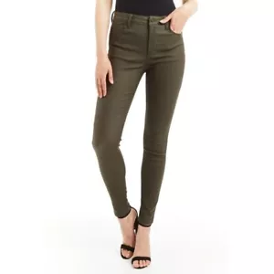 Rag & Bone Women’s Nina High Rise Skinny Jeans size 26 NWT Coated Olive Night - Picture 1 of 11