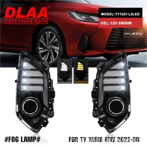 LED DRL DAYTIME RUNNING LIGHTS FOR 2022-2023 TOYOTA YARIS ATIV W/TURNING LIGHT  - Picture 1 of 7