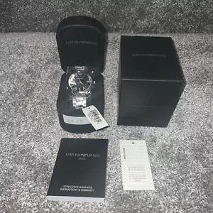 Armani - AR2022 - Super Slim - Black DIal - Stainless Steel - Mens - Watch - Picture 1 of 10