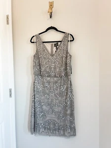NWT Adrianna Papell Beaded Blouson Sheath Dress AP1E207170 - Size 16 $229 - Picture 1 of 5