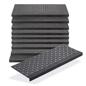 10x Stufenmatten Gummi 65x25cm Treppenstufen Matten Set für Außen Outdoor - Bild 1 von 7