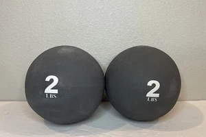 Set of 2 2lb Pilates Yoga  Toning Balls - Weighted Soft Exercise Medicine Balls - Picture 1 of 1