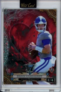 2/4 BROCK VANDAGRIFF 2024 Wild Card 7 Card Studs Metal 1st Red Holo Kentucky - Picture 1 of 2