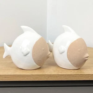 Set of Fish Ornaments Home Decor Nautical Bathroom Statues Figurines Collectable - Picture 1 of 6
