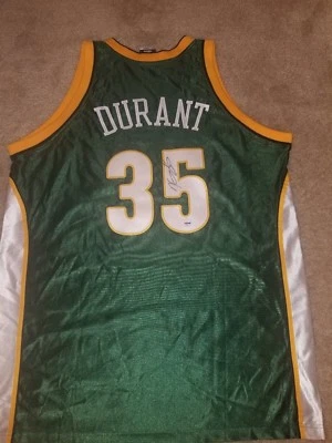 Kevin Durant signed Seattle supersonics Jersey 4 2 curry ticket Warriors Final - Image 1 of 3