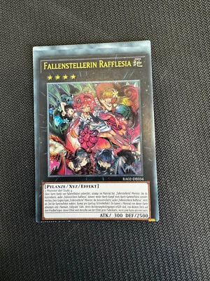 YUGIOH Traptrix Rafflesia Ultra Rare RA02-DE034 German NM Missprint / Misscut - Image 1 of 2