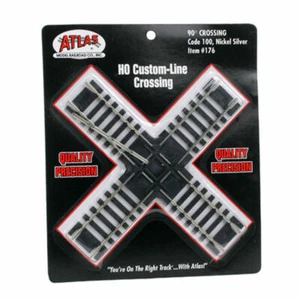 ATLAS HO ~ Code 100 ~ Snap Track ~ 90 Degree Custom Crossing (1 Pc) New 176 - Picture 1 of 1