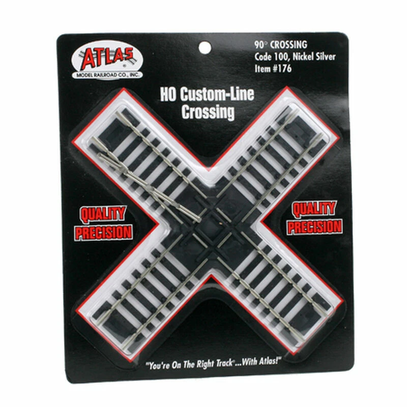 ATLAS HO ~ Code 100 ~ Snap Track ~ 90 Degree Custom Crossing (1 Pc) New 176 - Image 1 of 1