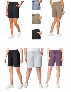 Mondetta Women's Casual Bermuda Shorts Pull On Side Pockets Elastic Waist Size S - Picture 1 of 17