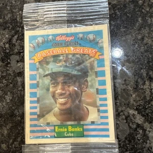 Unopened Ernie Banks 1991 Kellogg’s Corn Flakes Baseball Greats #4, Cubs - Picture 1 of 2