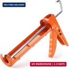 Bates- Caulking Gun, 10:1 Thrust Ratio, Orange, No Drip Sealant Gun