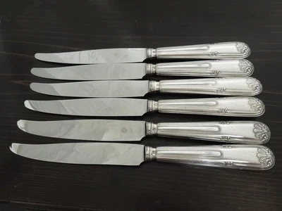 Cuchillo de plata de ley CHRISTOFLE 6 piezas SCEAUX Foto 1 de 4