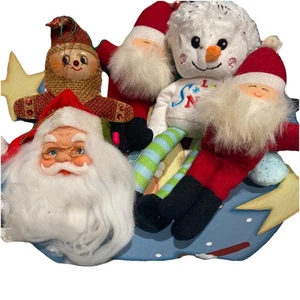 1980s Vintage Christmas Ornaments – Set of 5 Vintage Characters - Picture 1 of 5