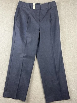 Pantalones Talbots Mujer 10 Azul Bristol Pantalón Cintura Alta Pierna Recta Hasta el Tobillo Foto 1 de 4