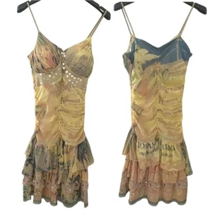 Layered mini dress with sequins sz S excellent condition - Picture 1 of 3