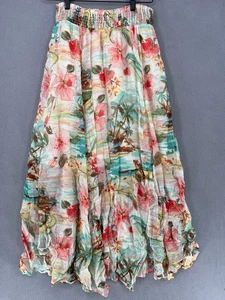 Tommy Bahama Skirt Womens Medium White Red Blue Floral Hawaiian Boho Elastic - Bild 1 von 13