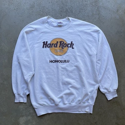 Sudadera Pullover Vintage Años 90 Hard Rock Café HONOLULU Para Hombre XL Yunque Retro Foto 1 de 4