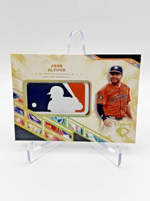 2025 Topps Diamond Icons 1/1 Jose Altuve Silhouetted Batter Logo 1-of-1 Astros - Image 1 of 2