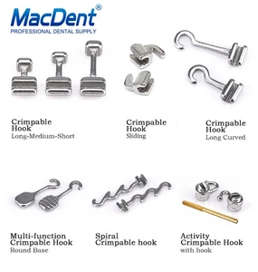 Dental Orthodontic Crimpable Hook Sliding/Spiral Cross/Double Tube For Arch Wire - Afbeelding 1 van 54