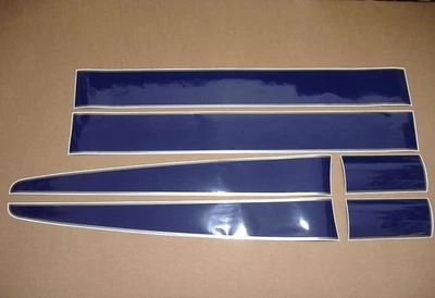 Rayas Azul Marino Oscuro/Gris Grafito para Ferrari 430 Scuderia Kit Gráficos F430 Foto 1 de 4