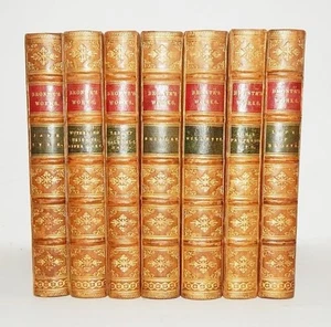 1880-2 WORKS OF THE BRONTE SISTERS 7 Vols Inc Gaskell's Life of Charlotte Bronte - Picture 1 of 23