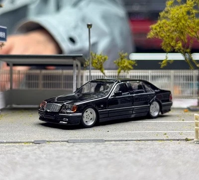 SW 1/64 Scale Mercedes-Benz S600 W140 Black Diecast Car Model Toy Gift NIB - Bild 1 von 4