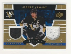 Sidney Crosby 08-09 Upper Deck Trilogy Honorary Swatches Dual Jersey  - Picture 1 of 1