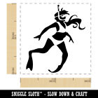 Swimmer Diver Snorkeling Woman Swimsuit Self-Inking Rubber Stamp Ink Stamper
