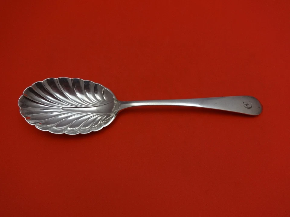 Jefferson by Lunt Sterling Silver Berry Spoon with Fluted Bowl 9 1/8" - Image 1 of 1