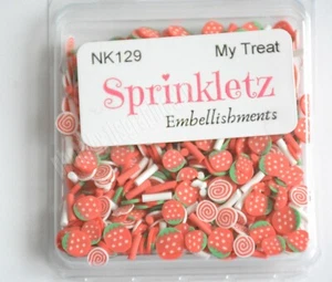 My Treat ~ Sprinkletz / Strawberry Embellishments for Shaker Cards & Crafts - Picture 1 of 2