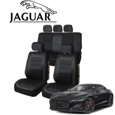 Juego de 9 fundas de asiento para automóviles Jaguar con asientos de cubo Foto 1 de 4