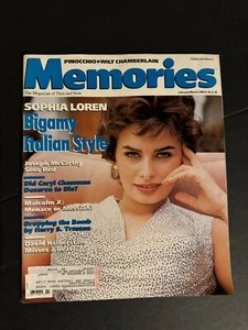 Memories Magazine February 1990 Vol 3 #1 Sophia Loren Bigamy Italian Style - Foto 1 di 2
