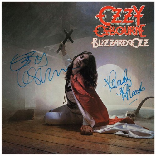 Ozzy Osborne & Randy Rhoads * LARGE POSTER * Signed Blizzard of Oz ...