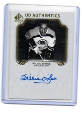 WILLIE O'REE auto AUTOGRAPH card SP UD authentics  BOSTON BRUINS