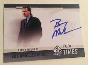 Barry Melrose 2010-11 SP Authentic Sign of the Times #SOTBM 