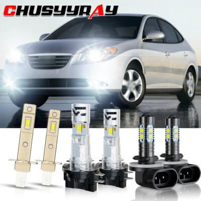 Kit de faros LED haz alto/bajo + bombillas antiniebla para Hyundai Elantra 2007-2010 Foto 1 de 4